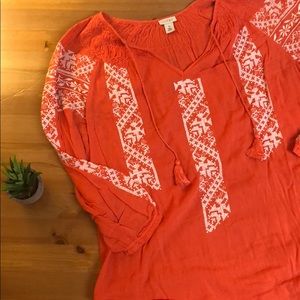 Hinge • NWOT Orange/Coral Blouse